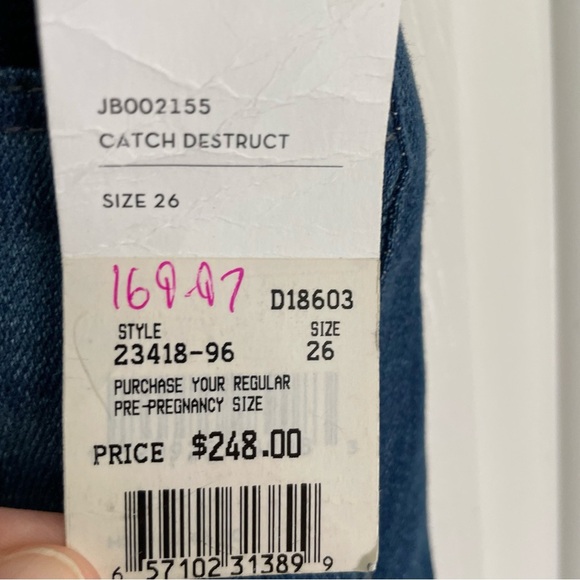 J Brand Maternity Indigo Cropped Jeans Maja J crop Cigarette  Size 26 chic - Picture 4 of 8